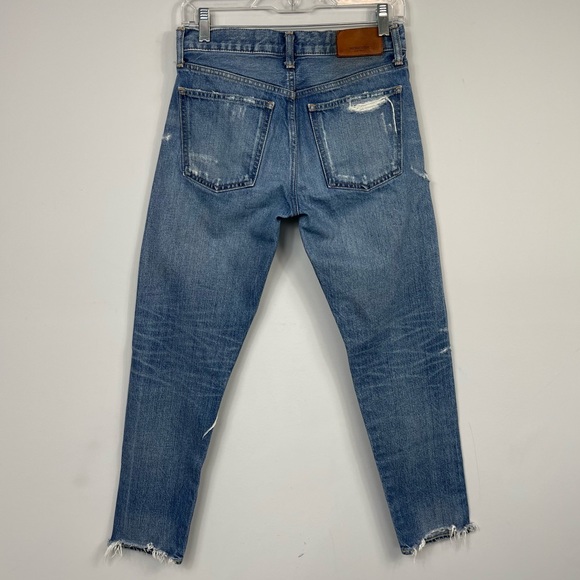 Moussy Vintage Ideal Tapered Jeans in Blue Size 25 Distressed Japanese Denim - Picture 5 of 16